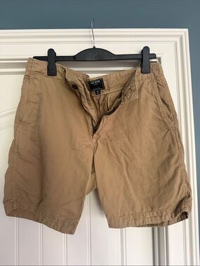 Todd Snyder Tan 9” Flat-Front Cotton Surplus Shorts